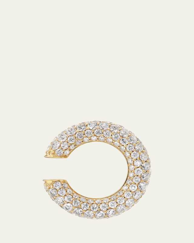 18K Yellow Gold Diamond Ear Cuff
